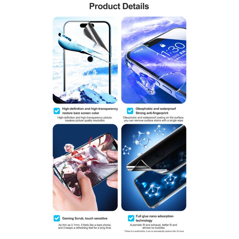 Sunshine SS-075S Υψηλής ποιότητας Ματ Privacy μεμβράνη υδρογέλης για Nokia C32