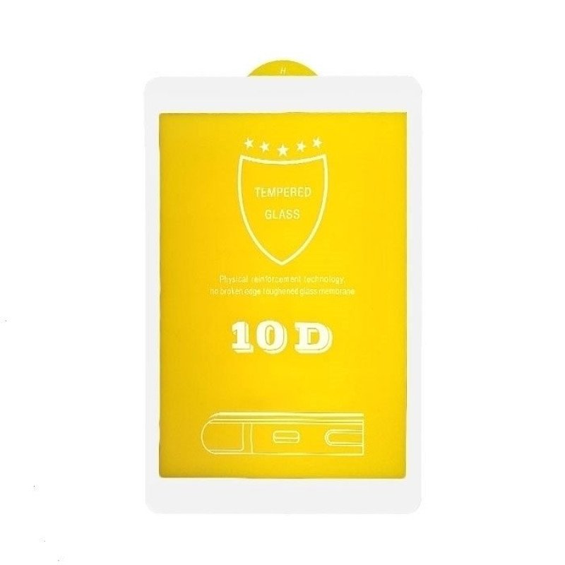 Προστασία Οθόνης Tempered Glass 9H/10D Full Cover 0.3mm για Samsung Galaxy T560/T561 Tab E 9.6 - Χρώμα: Λευκό