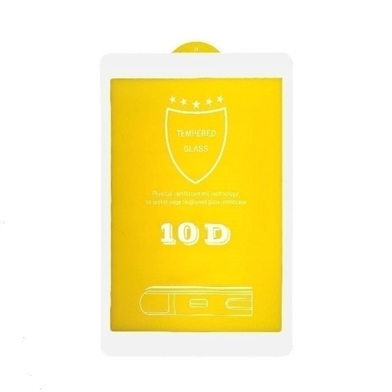 Προστασία Οθόνης Tempered Glass 9H/10D Full Cover 0.3mm για Apple iPad Mini 4 - Χρώμα: Λευκό