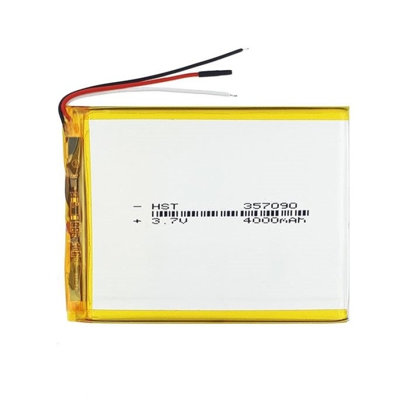 Μπαταρία Universal 9x7.5 cm με 3 Καλώδια - 4000mAh
