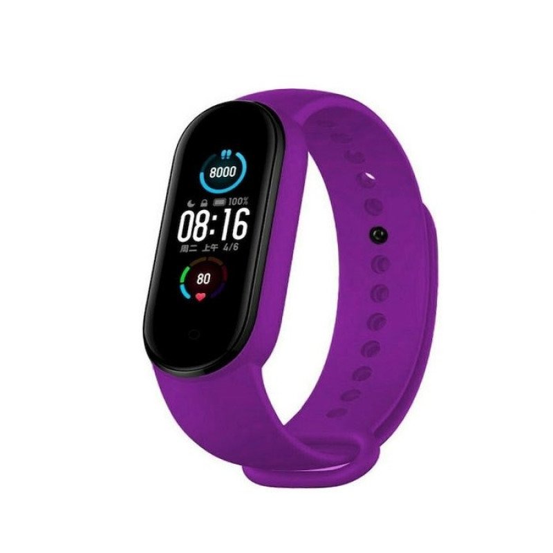 Oem Λουράκι Σιλικόνης για Xiaomi (Mi Smart Band 5/Mi Smart Band 6) – Xρώμα: Μωβ