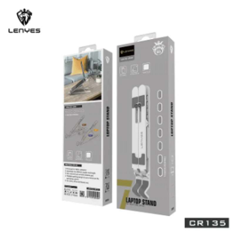 Lenyes CR135 Laptop Stand And Tablet Holder -Χρώμα: Λευκό