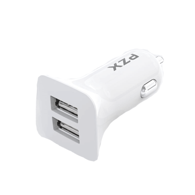 PZX Car Charger C901 2 USB Ports Φορτιστής Αυτοκινήτου με Δύο Θύρες USB 3A - Χρώμα: Λευκό