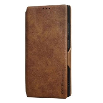 COBLUE ABS09 ΚΑΛΥΜΜΑ ΘΗΚΗ ΤΗΛΕΦΩΝΟΥ ΔΕΡΜΑΤΙΝΟ ΠΤΥΣΣΟΜΕΝΟ ΣΤΑΝΤ ΓΙΑ APPLE IPHONE 16 - ΚΑΣΤΑΝΟ