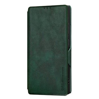 COBLUE ABS09 ΚΑΛΥΜΜΑ ΘΗΚΗ ΤΗΛΕΦΩΝΟΥ ΔΕΡΜΑΤΙΝΟ ΠΤΥΣΣΟΜΕΝΟ ΣΤΑΝΤ ΓΙΑ APPLE IPHONE 16 - ΠΡΑΣΙΝΟΣ