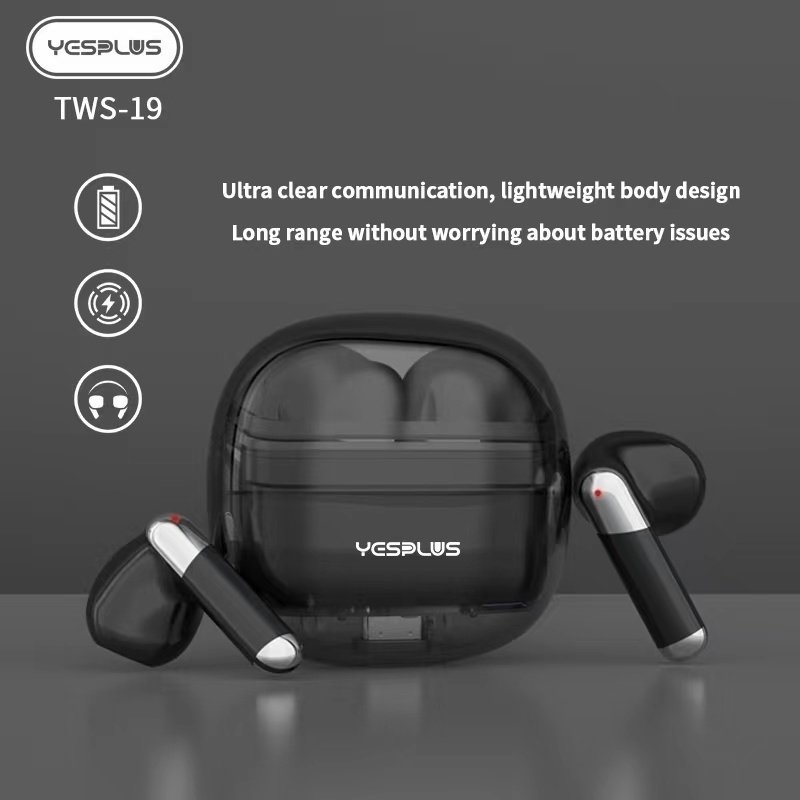 YESPLUS TWS19 Bluetooth 5.3 Ασύρματο Ακουστικά με Μικρόφωνο και Ελεγχο Αφής - Κόκκινος