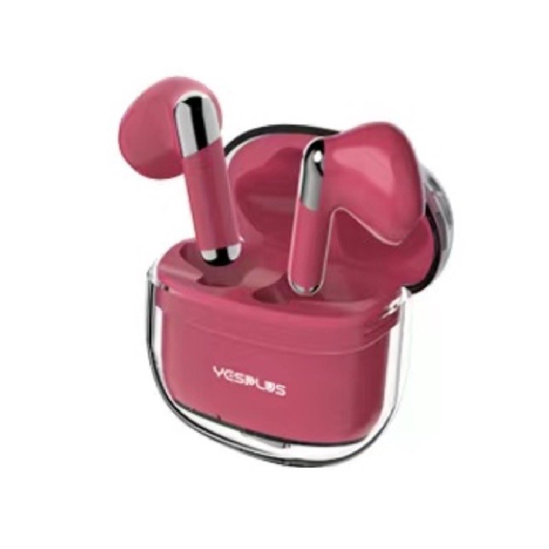 YESPLUS TWS19 Bluetooth 5.3 Ασύρματο Ακουστικά με Μικρόφωνο και Ελεγχο Αφής - Κόκκινος