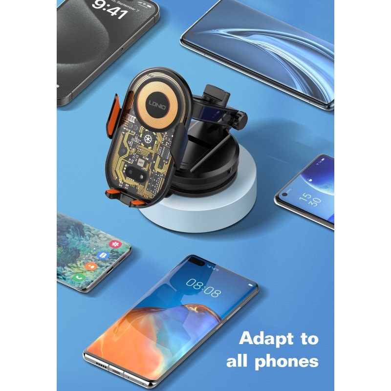 LDNIO MA30-1 15W Βάση Κινητού αυτοκινήτου Ασύρματος φόρτισης - Ταμπλό