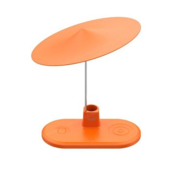 Budi WL4800C 20W Ασύρματη φόρτιση με νυχτερινό φως 3in1 Ασύρματος φορτιστής τηλεφώνου - Πορτοκάλι
