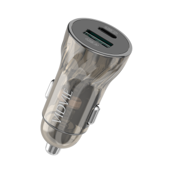 Vidvie CC531 Φορτιστής Αυτοκινήτου με 30W Θύρα USB-A Και 18W Θύρα USB Type-C με καλώδιο Type-C - Καφε