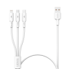 Vidvie CB4003 3 Σε1 5Α Καλώδιο Φόρτισης και Μεταφοράς Δεδομένων USB Type-A Σε USB Type-C/USB Lightning/USB Micro Lenght 1.2M - Χρώμα: Λέυκο