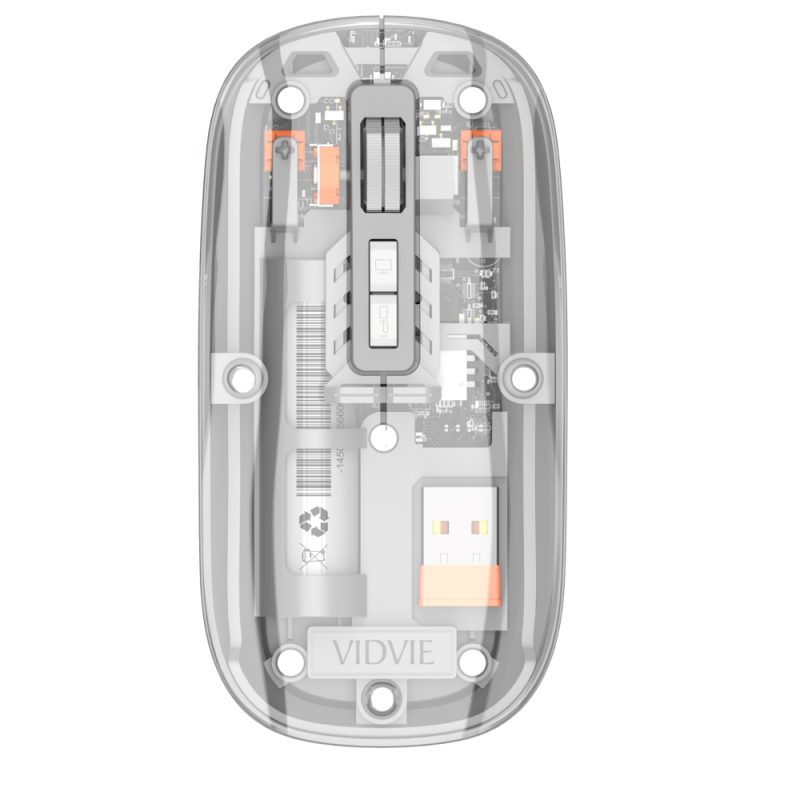 Vidvie KB07 Επαναφορτιζόμενο ασύρματο οπτικό ποντίκι - Χρώμα: Γκρί
