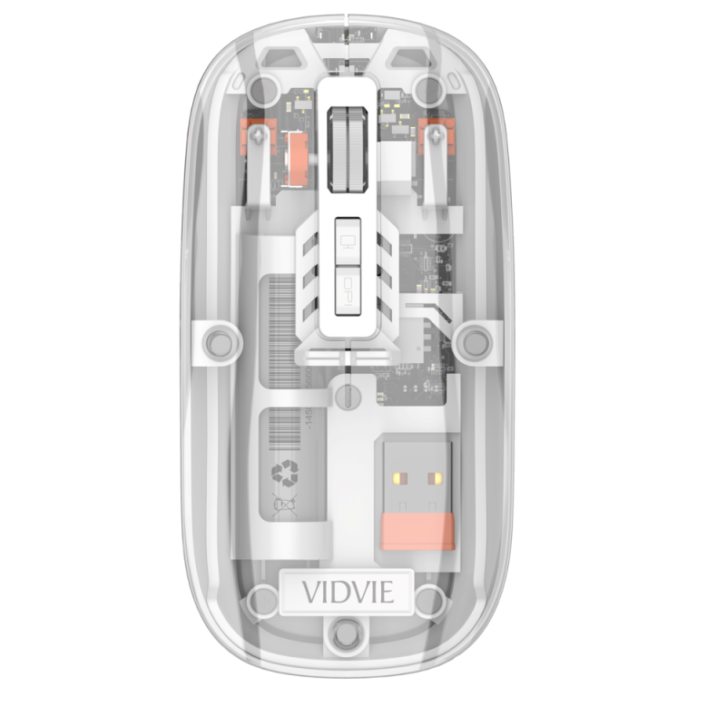 Vidvie KB07 Επαναφορτιζόμενο ασύρματο οπτικό ποντίκι - Χρώμα: Λέυκο
