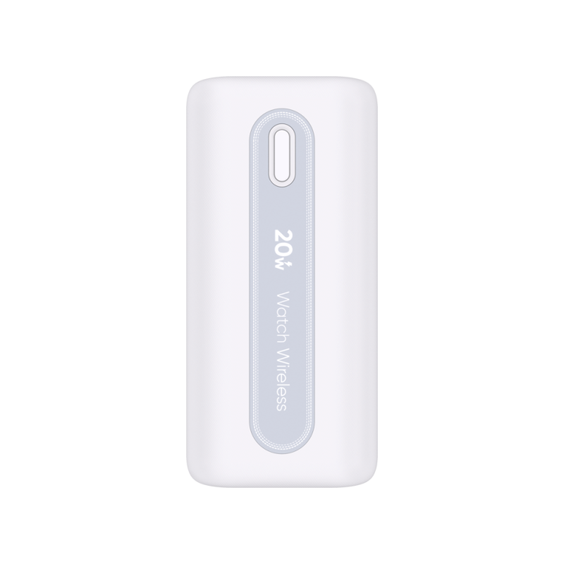 Vidvie PB784 Power Bank 10000mAh 20W Θύρεα USB-A Και Θύρεα USB Type-C  με Ασύρματη φόρτιση για ρολόι Smartwatch - Λέυκο