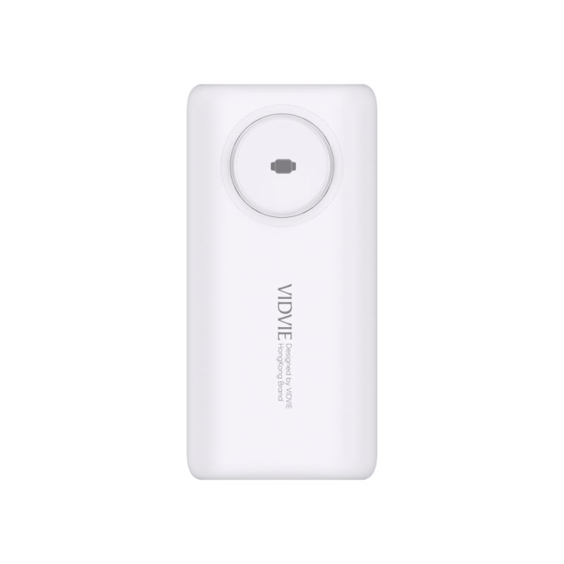 Vidvie PB784 Power Bank 10000mAh 20W Θύρεα USB-A Και Θύρεα USB Type-C  με Ασύρματη φόρτιση για ρολόι Smartwatch - Λέυκο