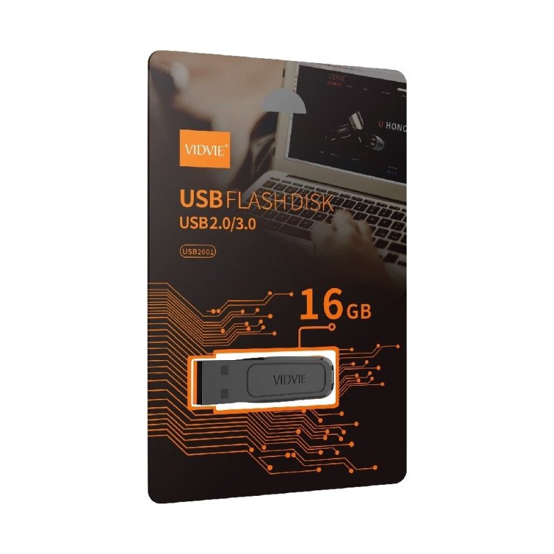 VIDVIE USB2601 Driver USB 2.0 3.0 Flash Disk Pendrive - 64GB - Μαύρο