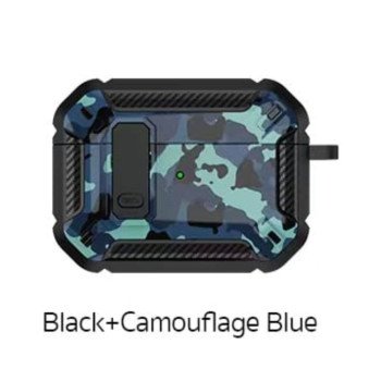 COTECi AP-63 Mecha2 Προστατευτική Θήκη Ακουστικά για Apple AirPods 3  - Χρώμα: Black-Camouflag Blue