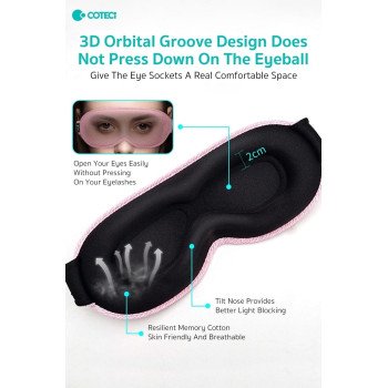 COTECi OT-011 Arctic 3D Μάσκα Ύπνου Sleeping Eye Mask - Ροζ
