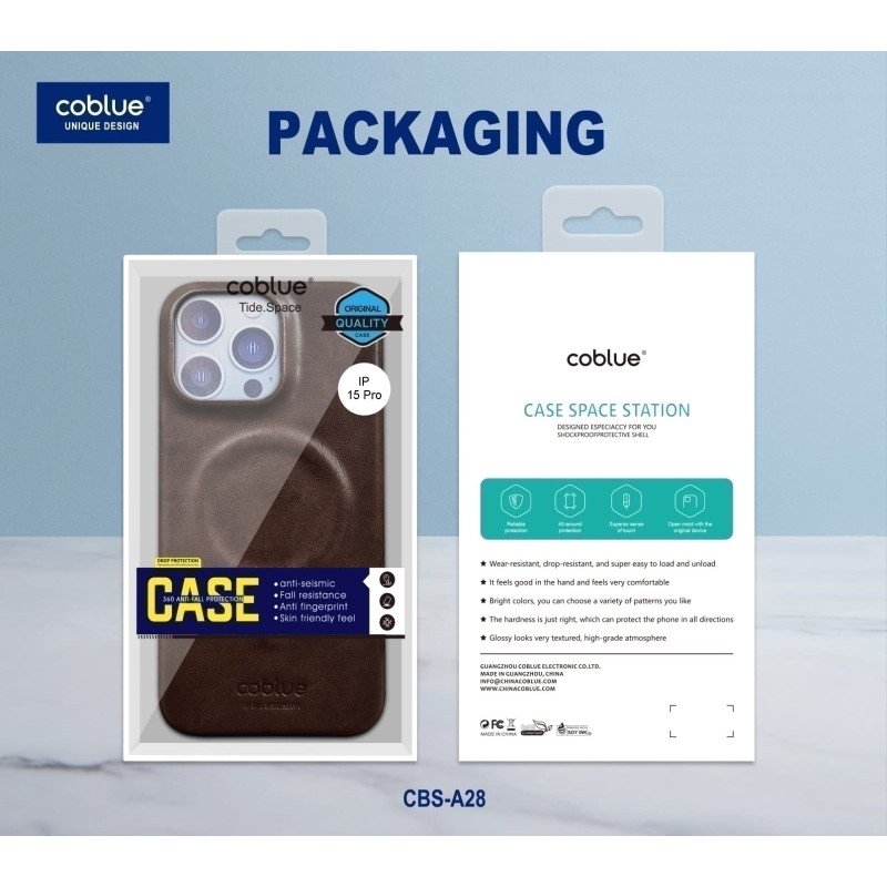 COBLUE CBSA28 Απλή δερμάτινη μαγνητική θήκη τηλεφώνου ασύρματου φορτιστή Για APPLE IPHONE 16 PRO MAX - ΓΚΡΙ