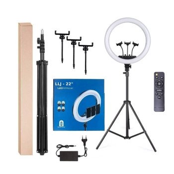 LJJ-22 56cm Ring light led με τρίποδο δαπέδου βάση για κινητό & τηλεχειριστήριο 22" Inches