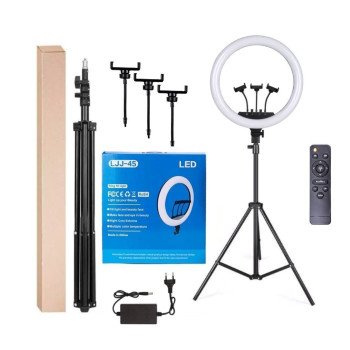 LJJ-45 45cm Ring light led με τρίποδο δαπέδου βάση για κινητό & τηλεχειριστήριο 18" Inches