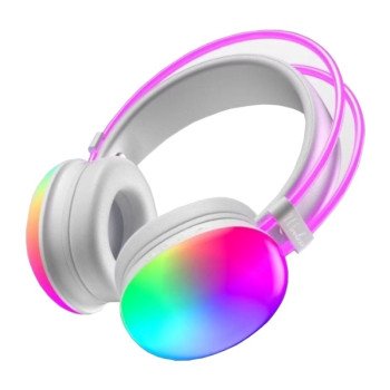 O-Lonnie YDM80 Ενσύρματα-Ασύρματα Ακουστικά Με Φωτισμό RGB Και Θύρα φόρτισης Type C - Λέυκο