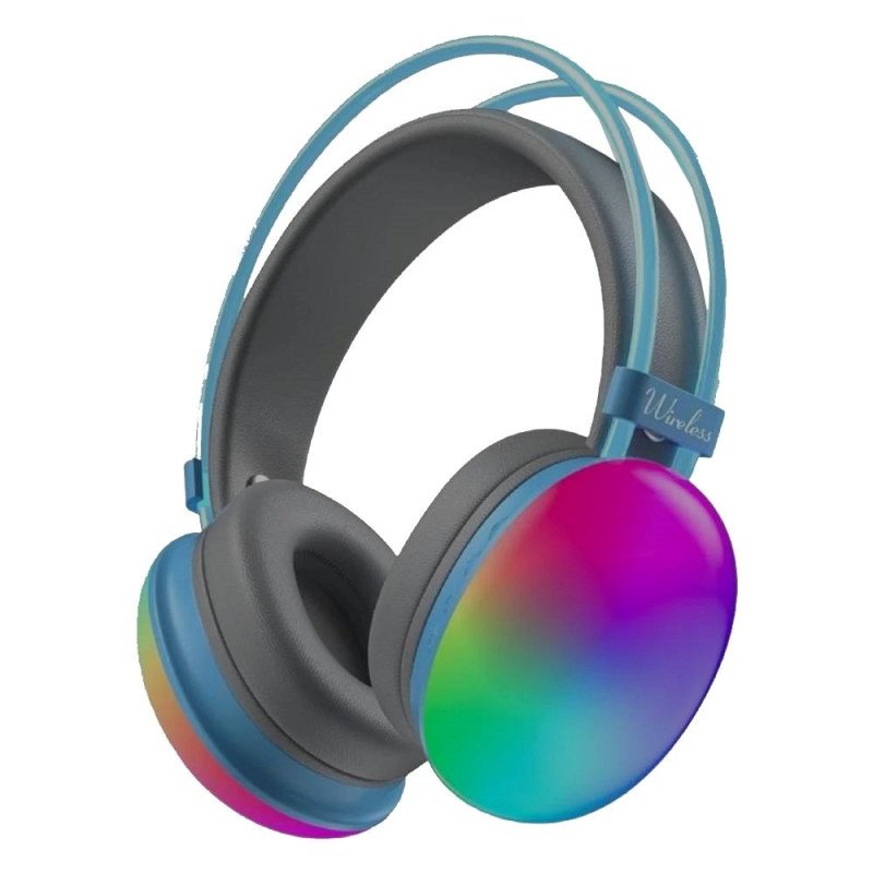 O-Lonnie YDM80 Ενσύρματα-Ασύρματα Ακουστικά Με Φωτισμό RGB Και Θύρα φόρτισης Type C - Ανοιχτό γκρι