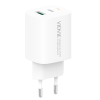 Vidvie PLE248 PD 20W Φορτιστής με 1 Θύρες USB-A και 1 Θύρες USB-C και Καλώδιο Type-C σε Lightning - Λευκό
