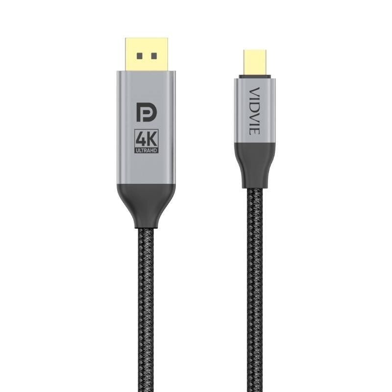 Vidvie HD02 Καλώδιο USB Type-C Σε Displayport Adapter Cable 4K Resolution 60hz - Μαύρο