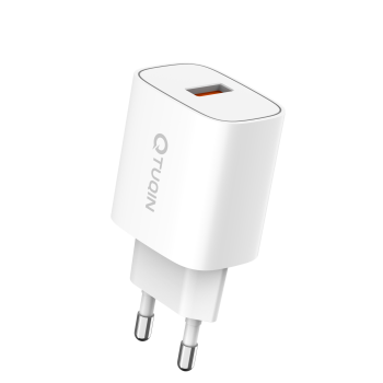 TUQIN QE17 Φορτιστής με Θύρα USB-A Και Καλώδιο Type-C Γρήγορη φόρτιση - Λευκό