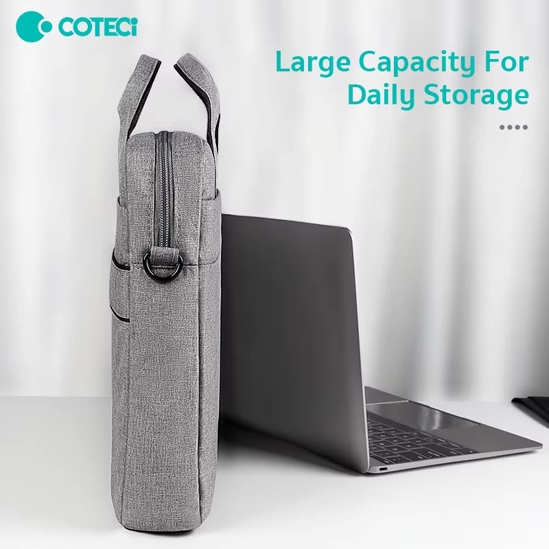 Coteci 14019-L-Bk  Τσάντα Laptop Για Άνδρες Και Γυναίκες - Αδιάβροχη Και Αντικραδασμική (15-16 Inches) - Μαύρο