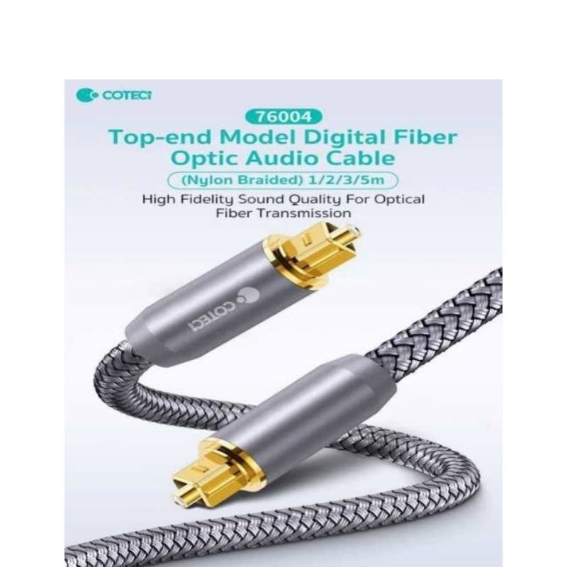 Coteci 76004-5M Καλώδιο Ψηφιακού Ήχου Οπτικών Ινών Κορυφαίας Κατηγορίας - Γκρί