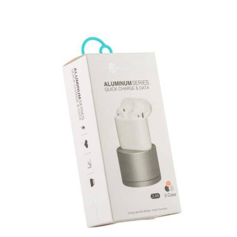 Coteci Cs7202-Gy Βάση Φόρτισης Apple Airpods Inductive Charger Dock - Ασήμι