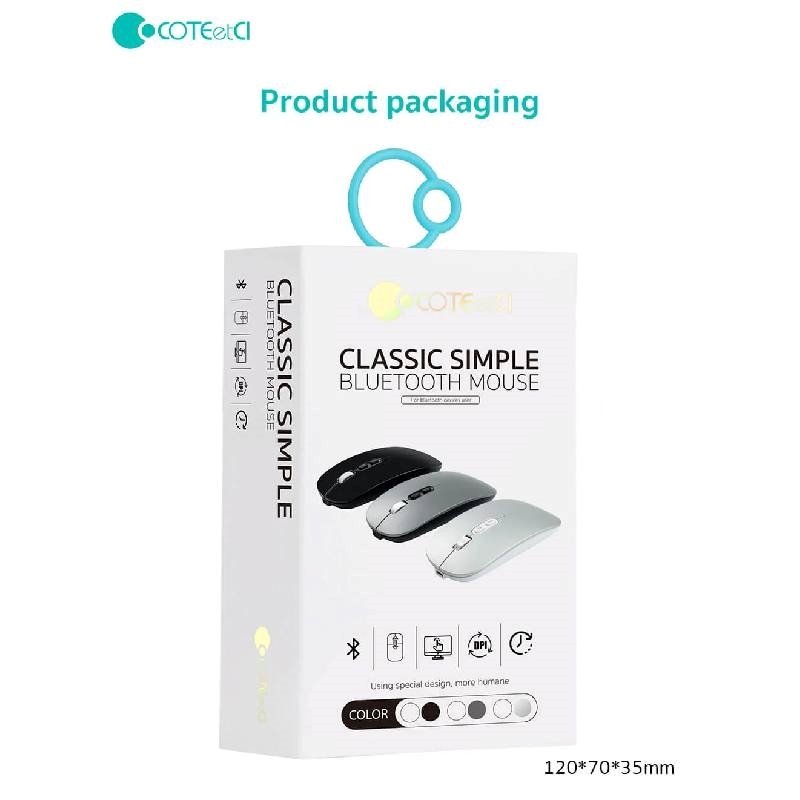 Coteci 84005-Ts Classic Bluetooth Wireless Mouse - Silver