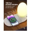 Ldnio Y3 Ασύρματος Φορτιστής Με (Rgb) Desk Lamp 15W Power Delivery - Λευκό
