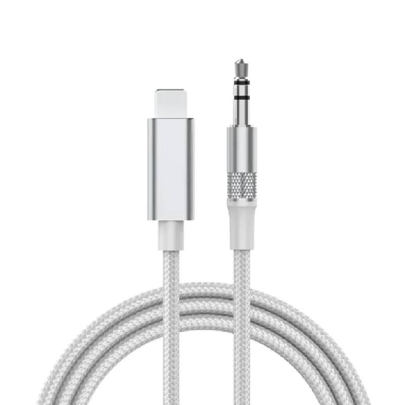 Ldnio Lsy81I Καλώδιο Ήχου - Aux - Audio Jack 3.5Mm Σε Usb Lightning  1M - Χρώμα: Ασημί