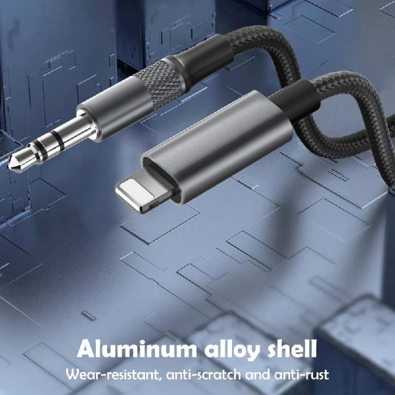 Ldnio Lsy81I Καλώδιο Ήχου - Aux - Audio Jack 3.5Mm Σε Usb Lightning  1M - Χρώμα: Ασημί