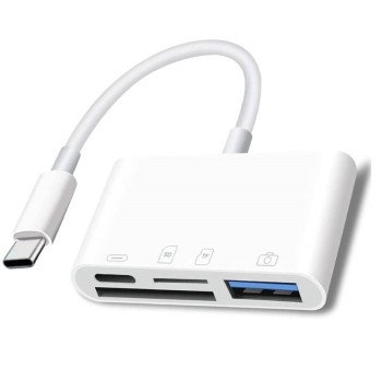 Yesplus Ys-1418 Προσαρμογέας Otg Adapter Type-C 4 Σε 1 - Λευκό