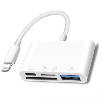 Yesplus Ys-1418 Προσαρμογέας Otg Adapter Lightning 4 Σε 1 - Λευκό
