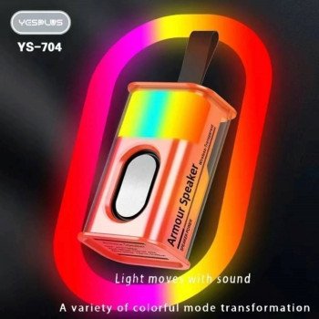 Yesplus Cyberpunk Διαφανές Ασύρματο Ηχείο Led Tws (Ys-704) - Πορτοκάλι