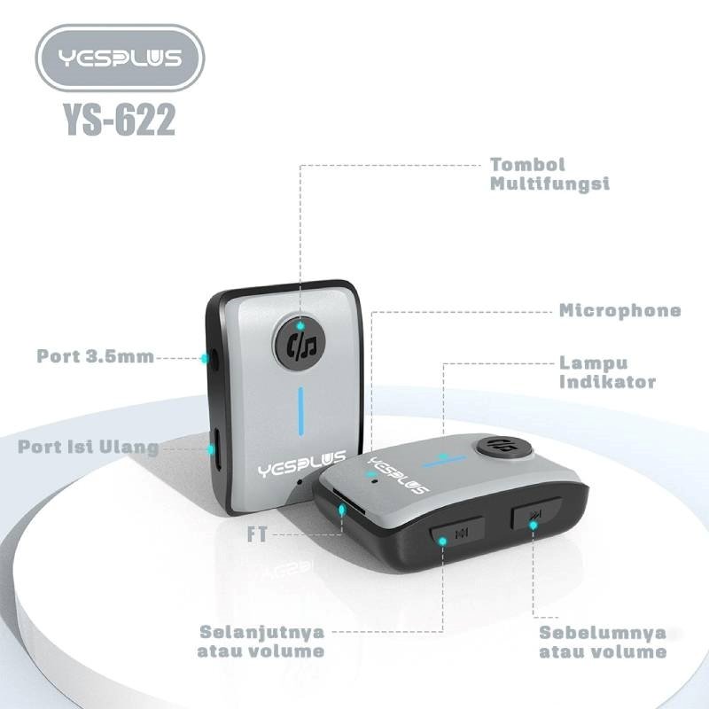 Yesplus Ys-622 Ασύρματος Αντάπτορας Ήχου / Wireless Audio Receiver Adapter - Μαύρο