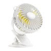 Yesplus Ys-1605 Επαναφορτιζόμενο Ανεμιστήρας Σφιγκτήρα Τραπεζιού 360 Περιστρεφόμενο - Λευκό