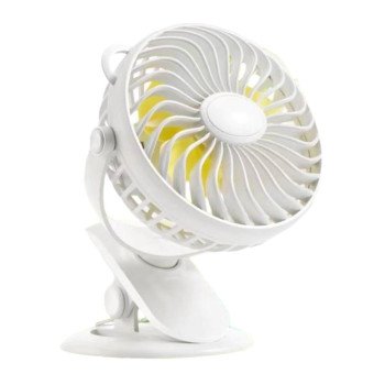 Yesplus Ys-1605 Επαναφορτιζόμενο Ανεμιστήρας Σφιγκτήρα Τραπεζιού 360 Περιστρεφόμενο - Λευκό