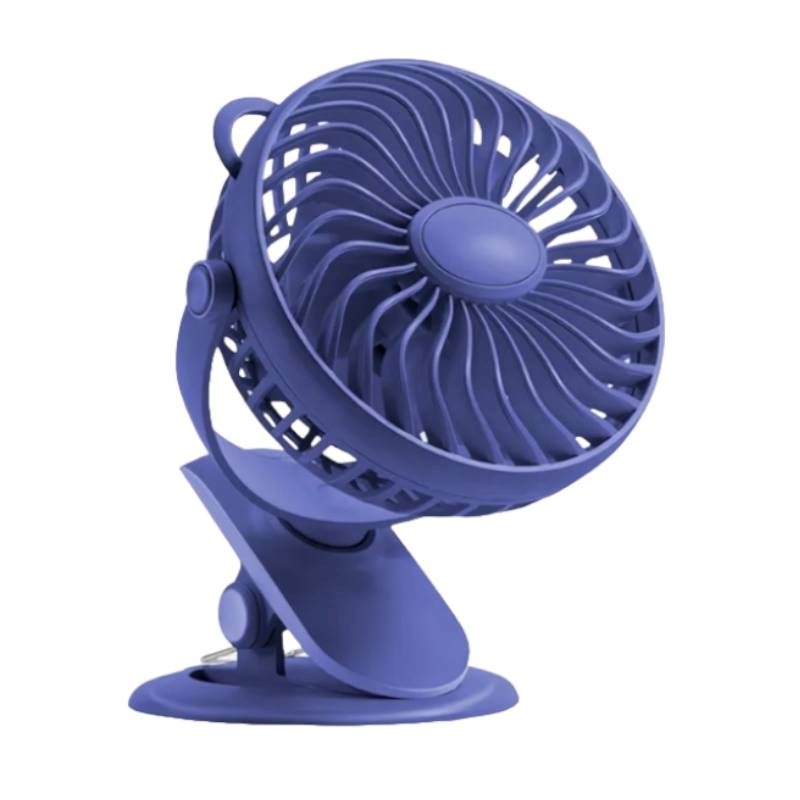 Yesplus Ys-1605 Επαναφορτιζόμενο Ανεμιστήρας Σφιγκτήρα Τραπεζιού 360 Περιστρεφόμενο - Μωβ