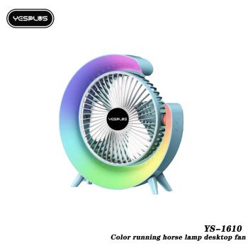 Yesplus Ys-1610 Επιτραπέζιος Ανεμιστήρας Κυκλοφορίας Με Φως Νύχτας Rgb - Γαλάζιο