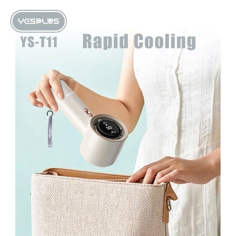 Yesplus Ys-T11 Επαναφορτιζόμενος Ανεμιστήρας Χειρός Υψηλής Ταχύτητας Turbo 3600Mah - Ροζ