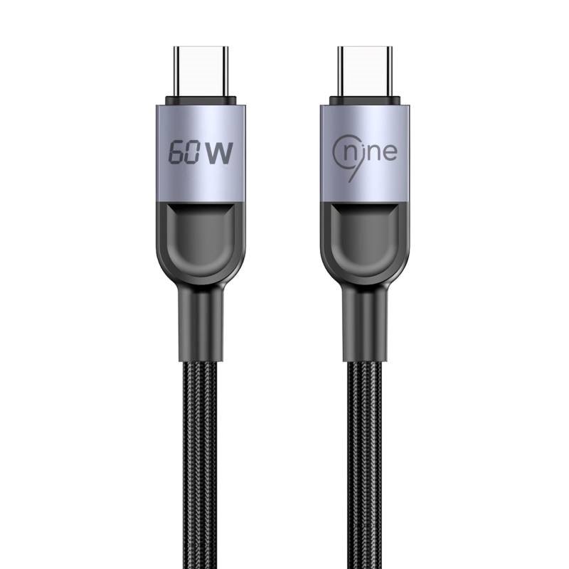 Nine 60W Starlink Καλώδιο φόρτισης δεδομένων USB-C σε USB-C  - Μαύρο