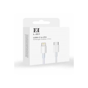 Lol L-201 Καλώδιο Φόρτισης Δεδομένων Usb-C Σε Usb-Lightning (1M) -  Λευκό