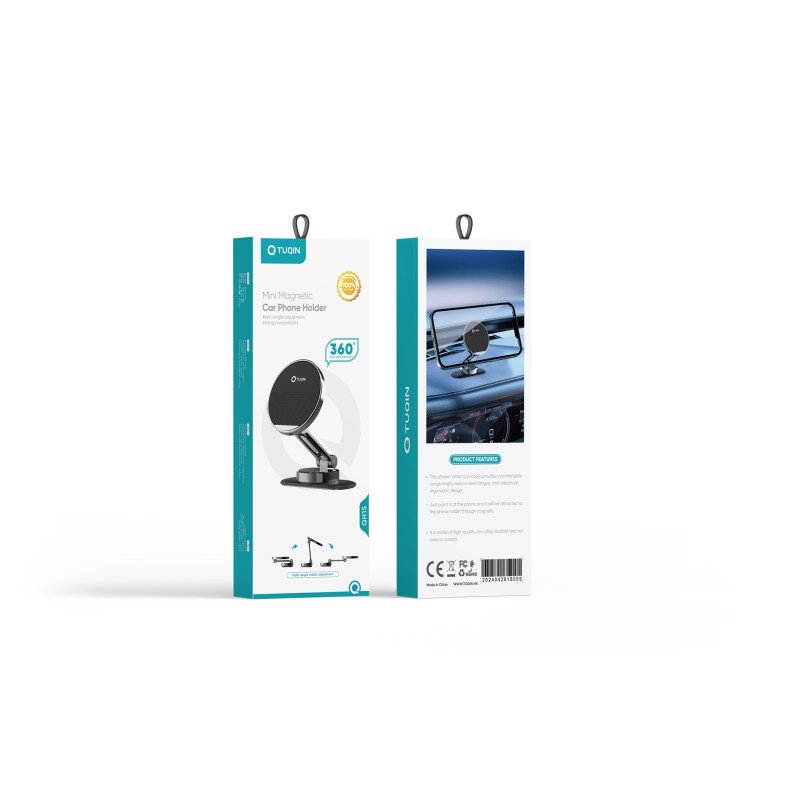Tuqin QH15 Βάση Κινητού Αυτοκινήτου με Μαγνήτη - Μαύρο