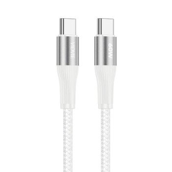 Vidvie CB4038C&C 60W Καλώδιο Φόρτισης και Μεταφοράς Δεδομένων Type-C Σε Type-C (3M) - Χρώμα: Λέυκο